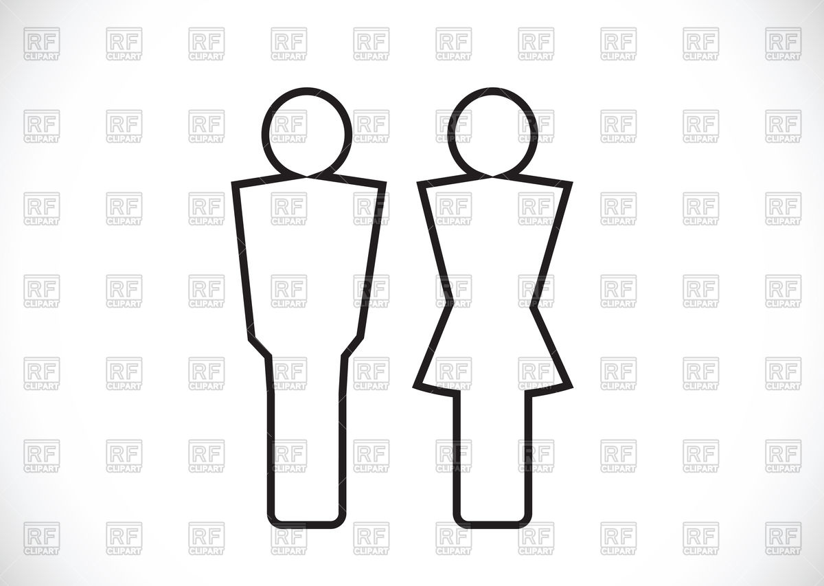 1200x853 Pictogram Man And Woman Toilet Icons Vector Image Vector Artwork