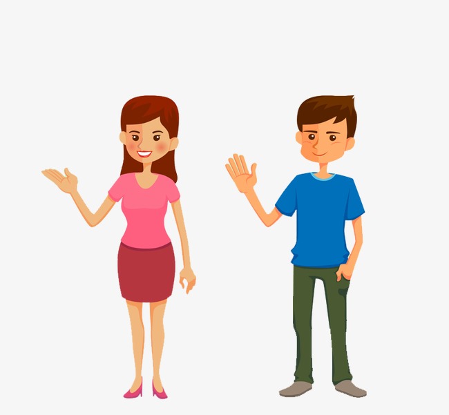 650x601 2 Cartoon Vector Male And Female, Cartoon Vector, Cartoon, Man Png