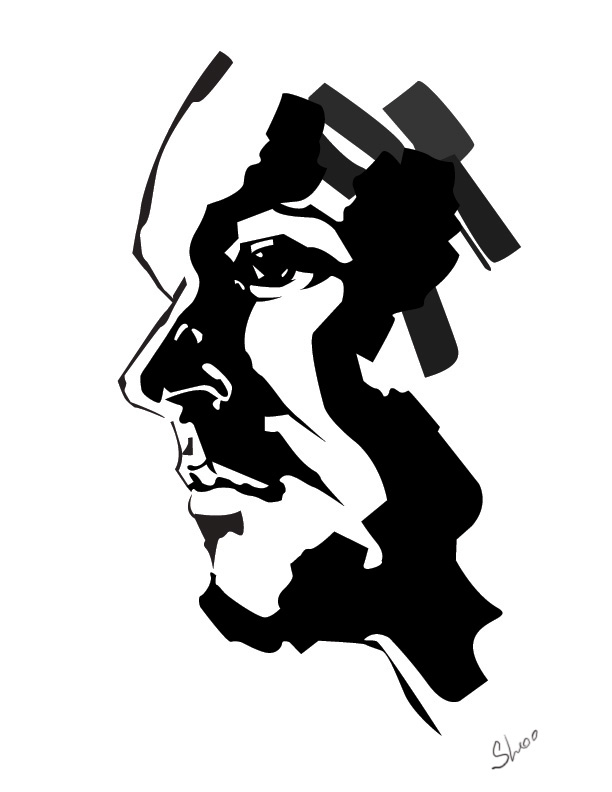 612x792 Man Face Vector Sketch By Shooarts