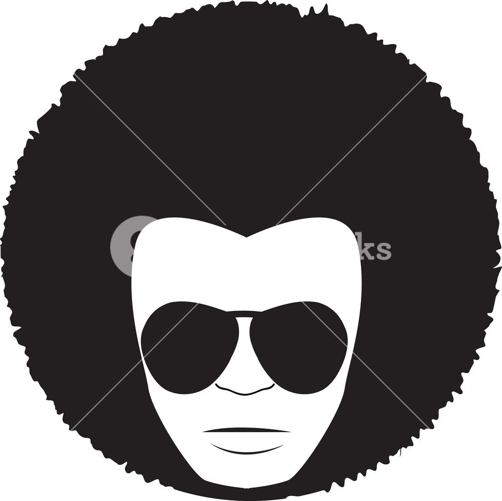 1000x998 Vector Funky Man Face Royalty Free Stock Image