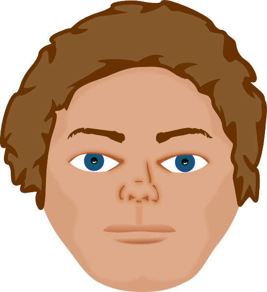 546x597 Young Man Face Clip Art Free Vector 4vector