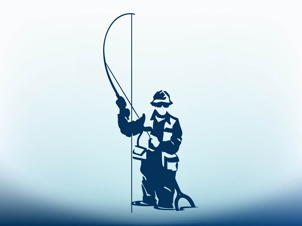 1024x765 Man With Fishing Pole Vector Art Amp Graphics