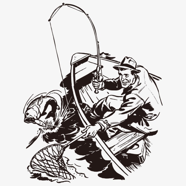 650x650 Wooden Fishing Man, Vector Man, Fishing, Wooden Boat Png And