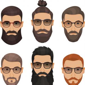300x300 Hipster Face Mens Beard And Hair Vector Lazttweet