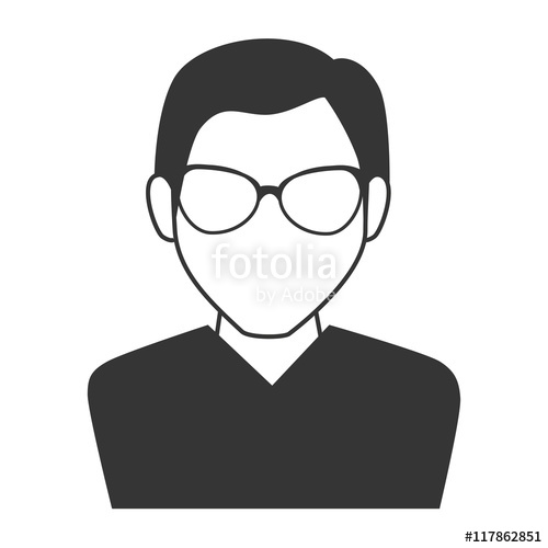500x500 Man Guy Boy Person Glasses Face Head Human Icon Vector Graphic