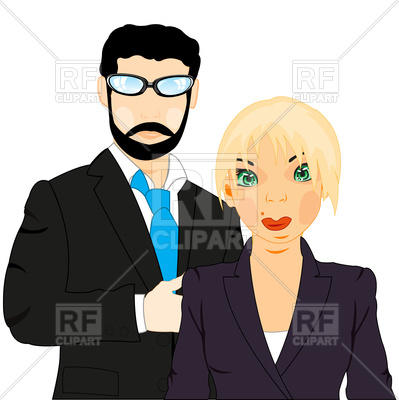 399x400 Man And Woman In Business Suit Vector Image Vector Artwork Of