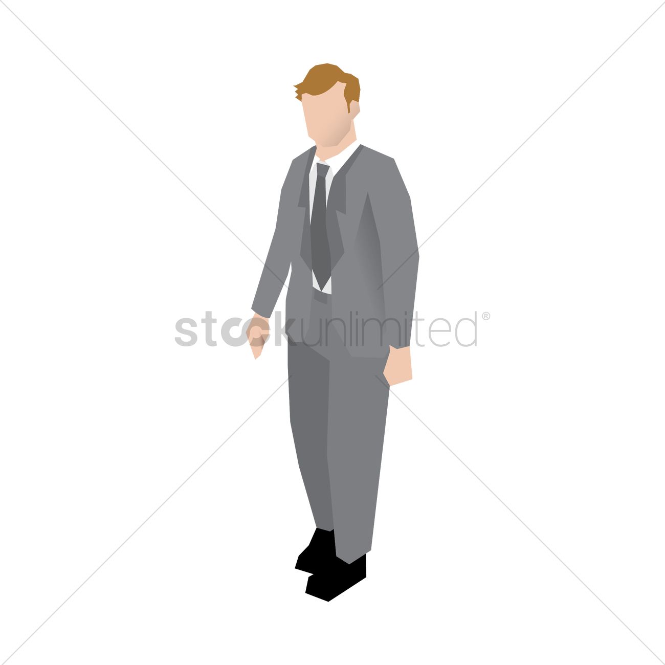 1300x1300 Man In Suit Vector Image
