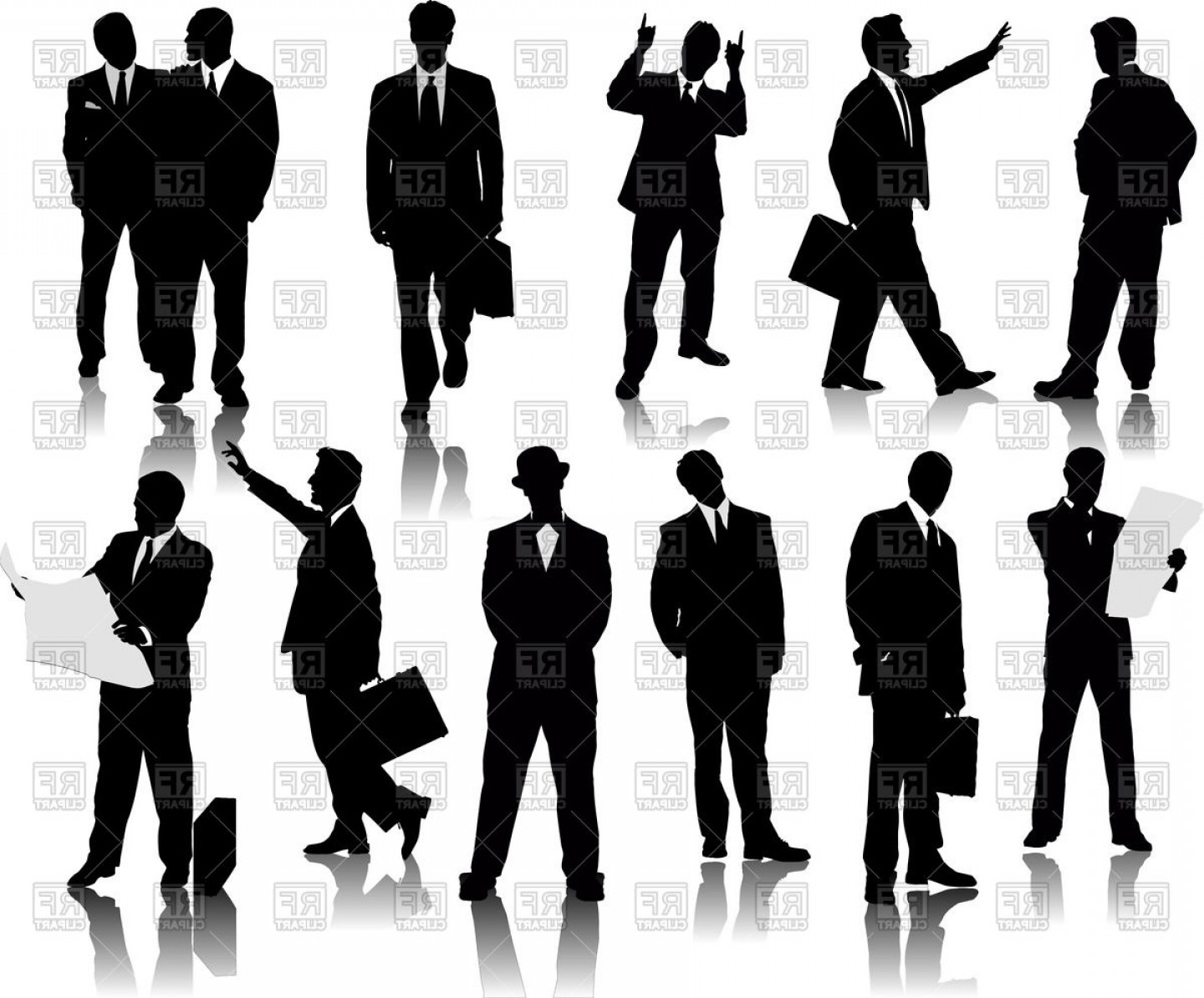 1440x1194 Business People Silhouettes Man In Suit Vector Clipart Arenawp