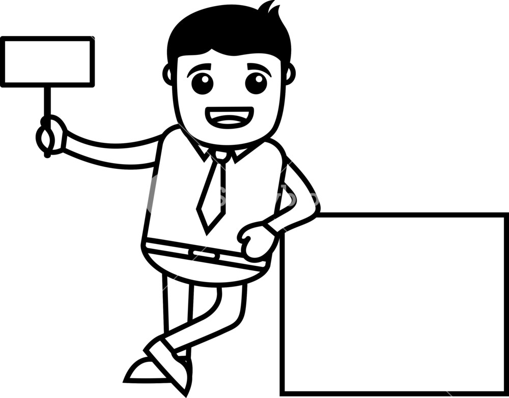 1000x783 Man Standing With Blank Billboard