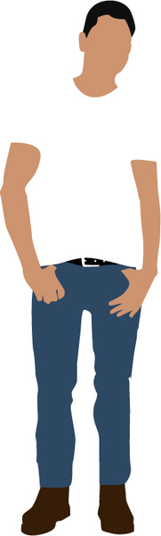 181x600 Casual Man Standing Free Vector In Adobe Illustrator Ai ( .ai
