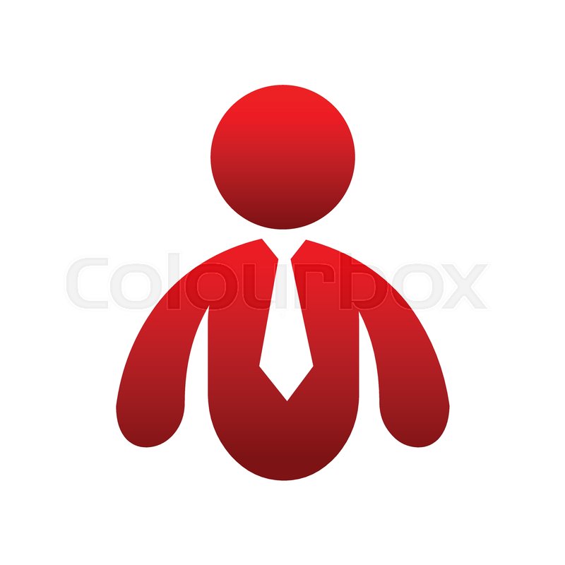 800x800 Red Abstract Professional Business Man Symbol Vector Graphic Logo