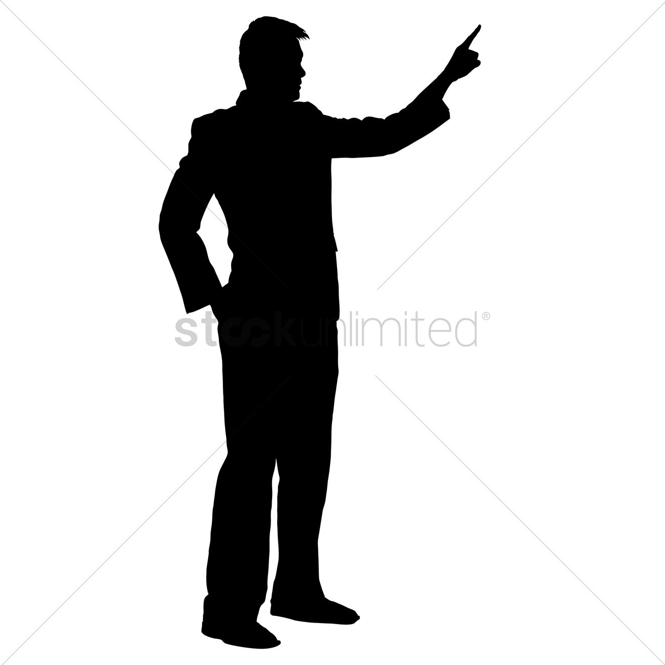 1300x1300 Silhouette Of A Man Vector Image