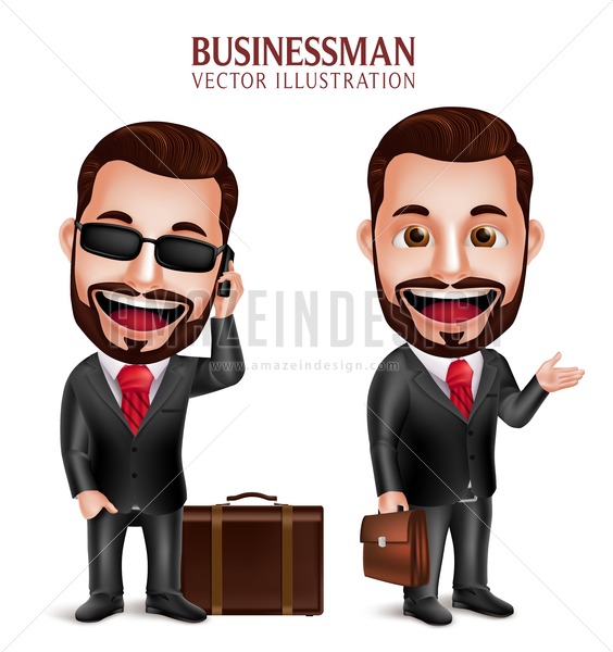 564x600 Traveling Business Man Vector Character