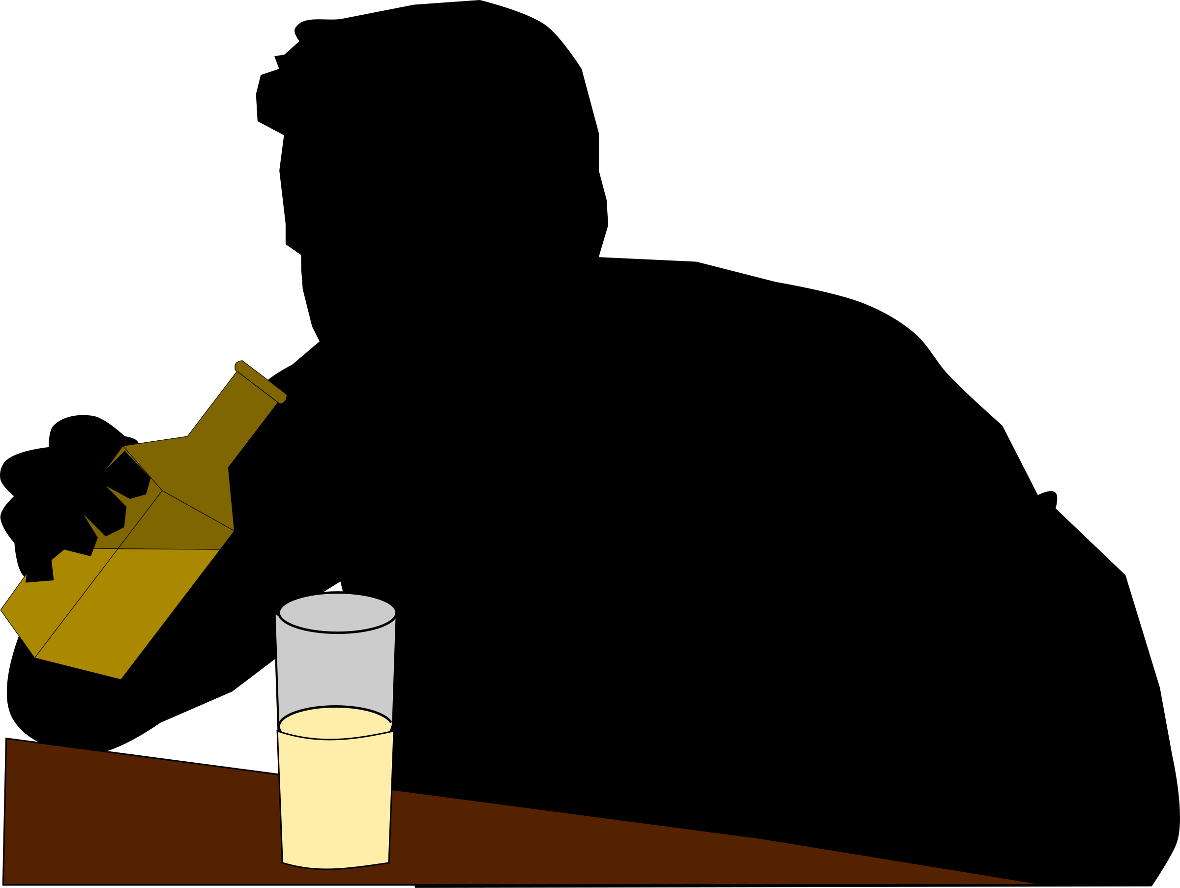 2400x1807 Alcoholic Man Vector Clipart Image