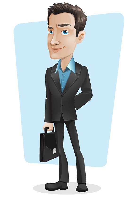 594x833 Free Businessman Vector Character