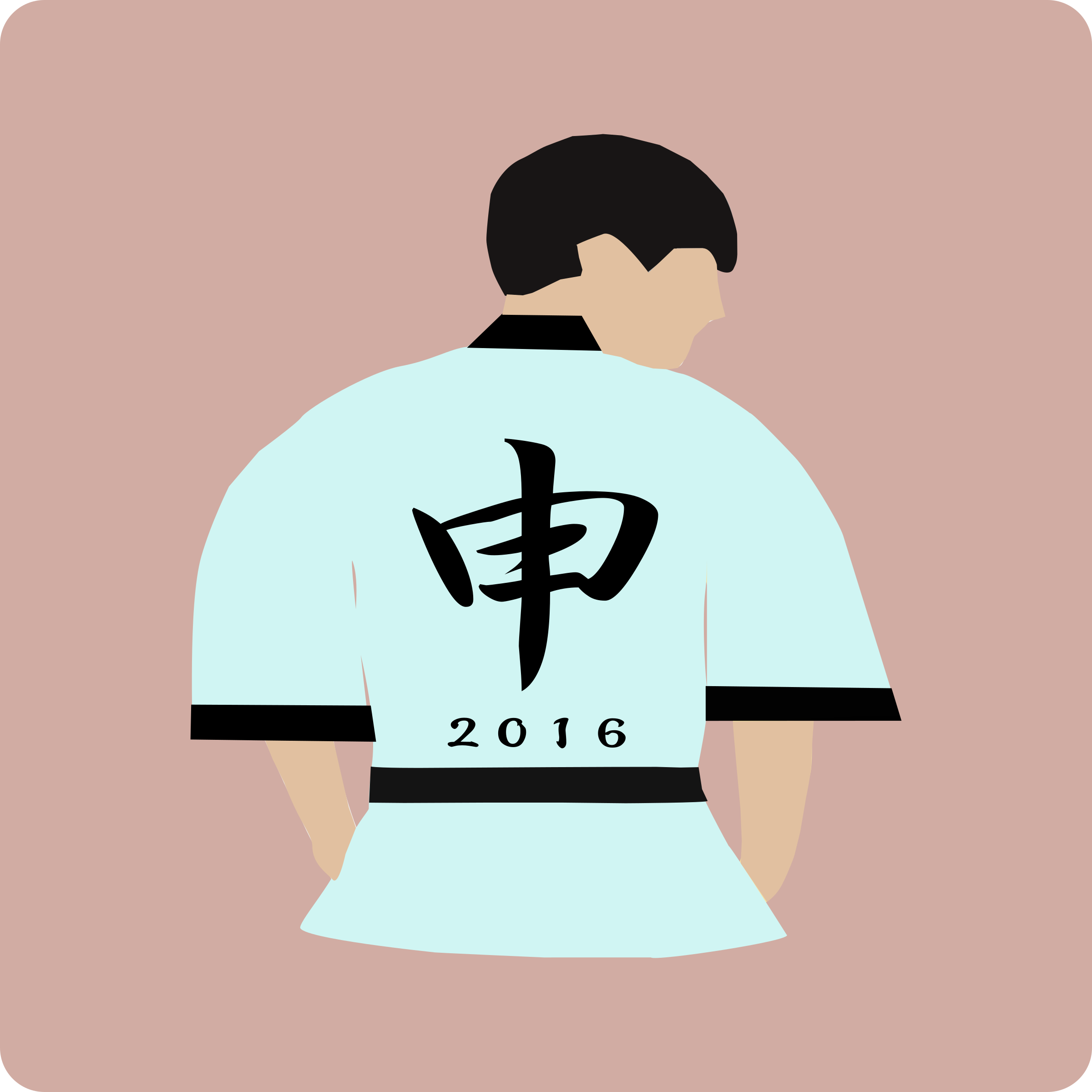 2400x2400 Karate Man Vector Clipart Image