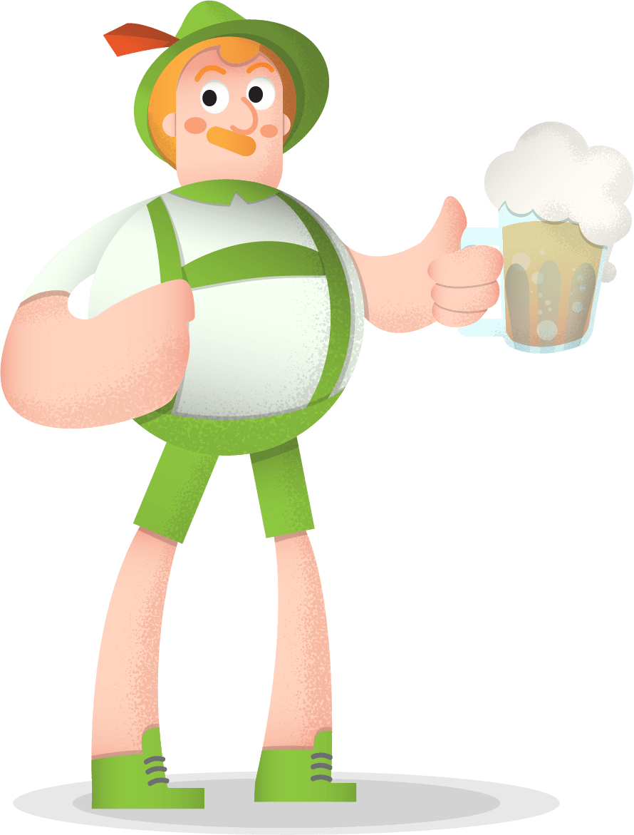 890x1171 Oktoberfest Man Vector Character