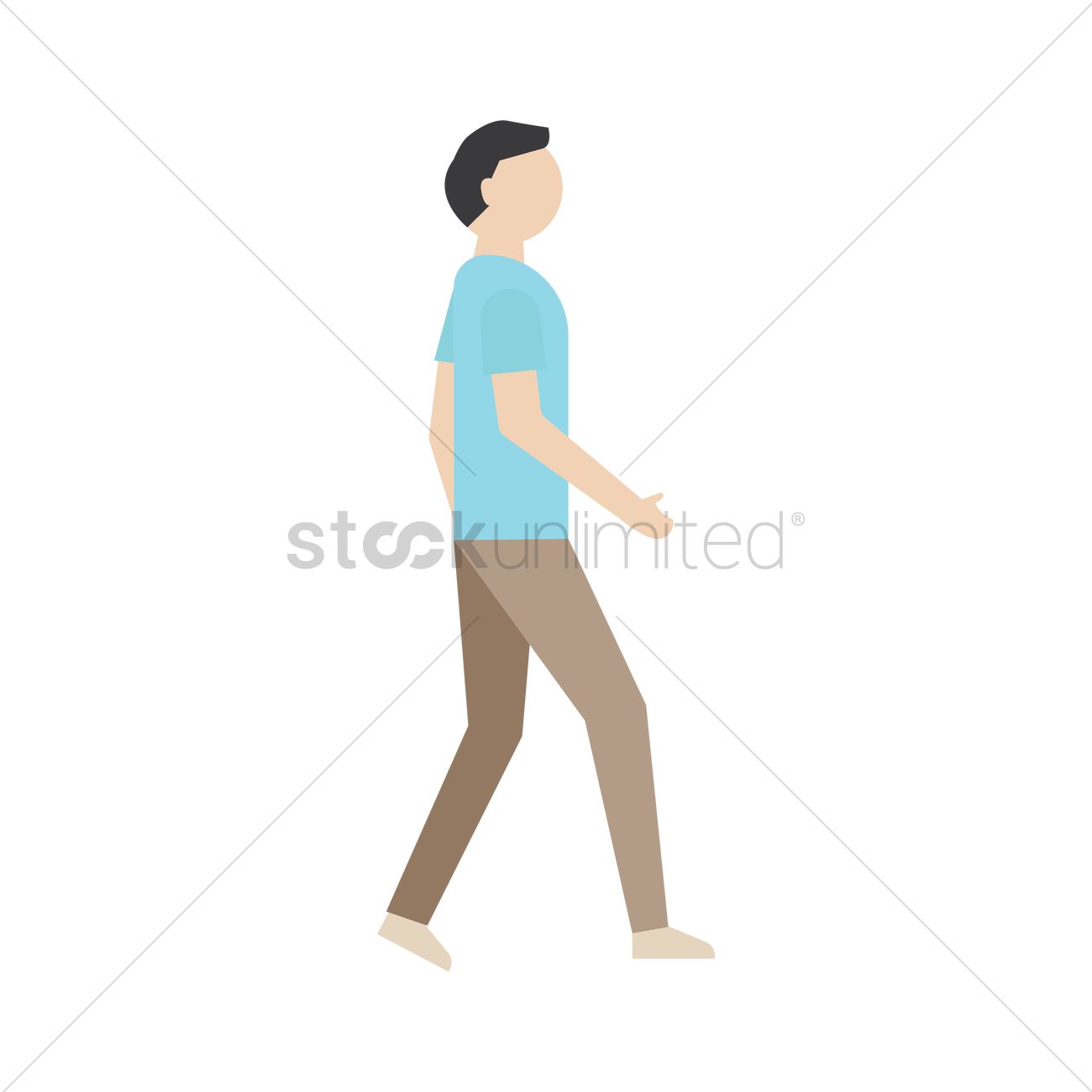 1300x1300 Man Walking Vector Image