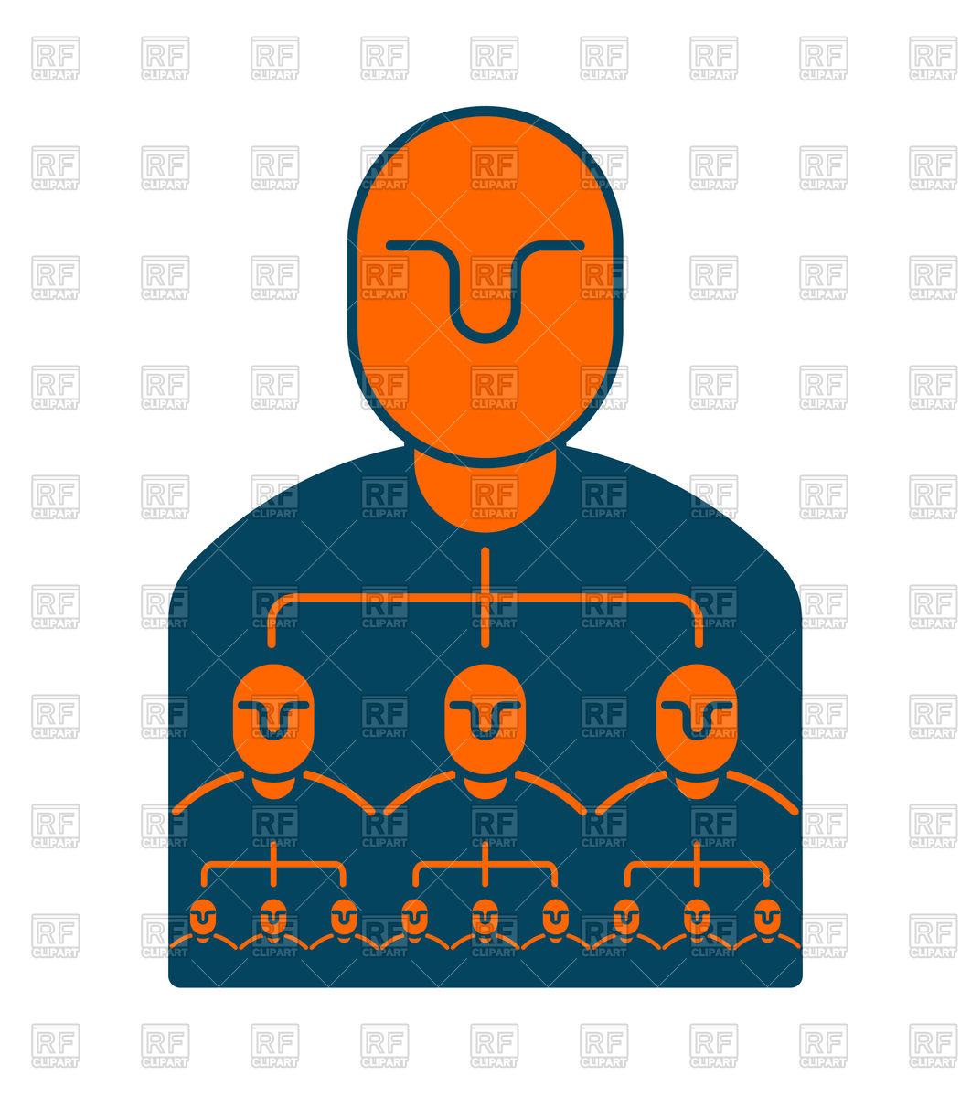 1062x1200 Company Structure Icon. Personnel Management. Vector Image