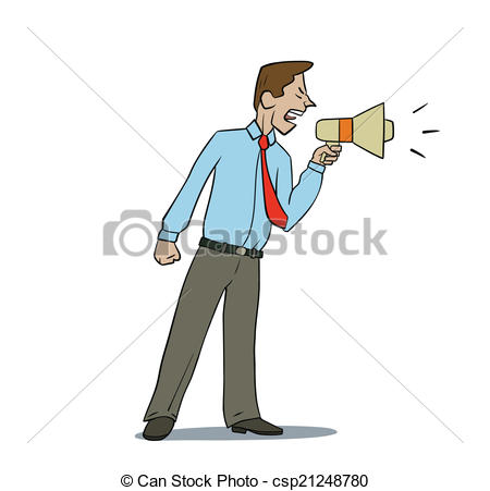 450x451 This Is An Illustration Of Angry Manager.