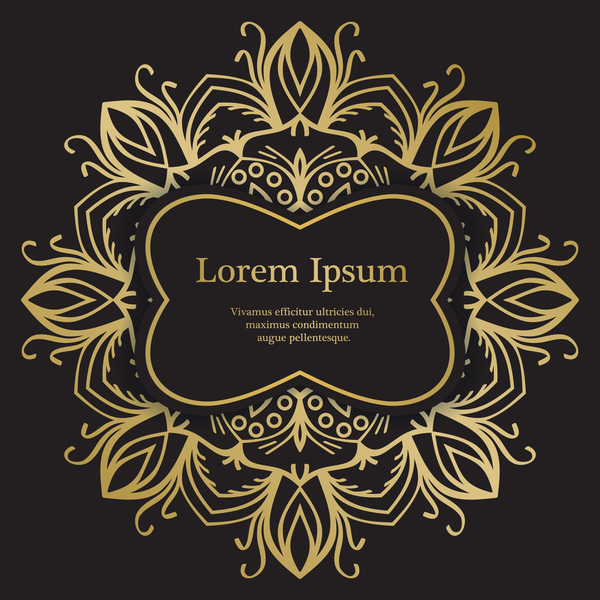 600x600 Golden Mandala Background Design Vector 07 Free Download