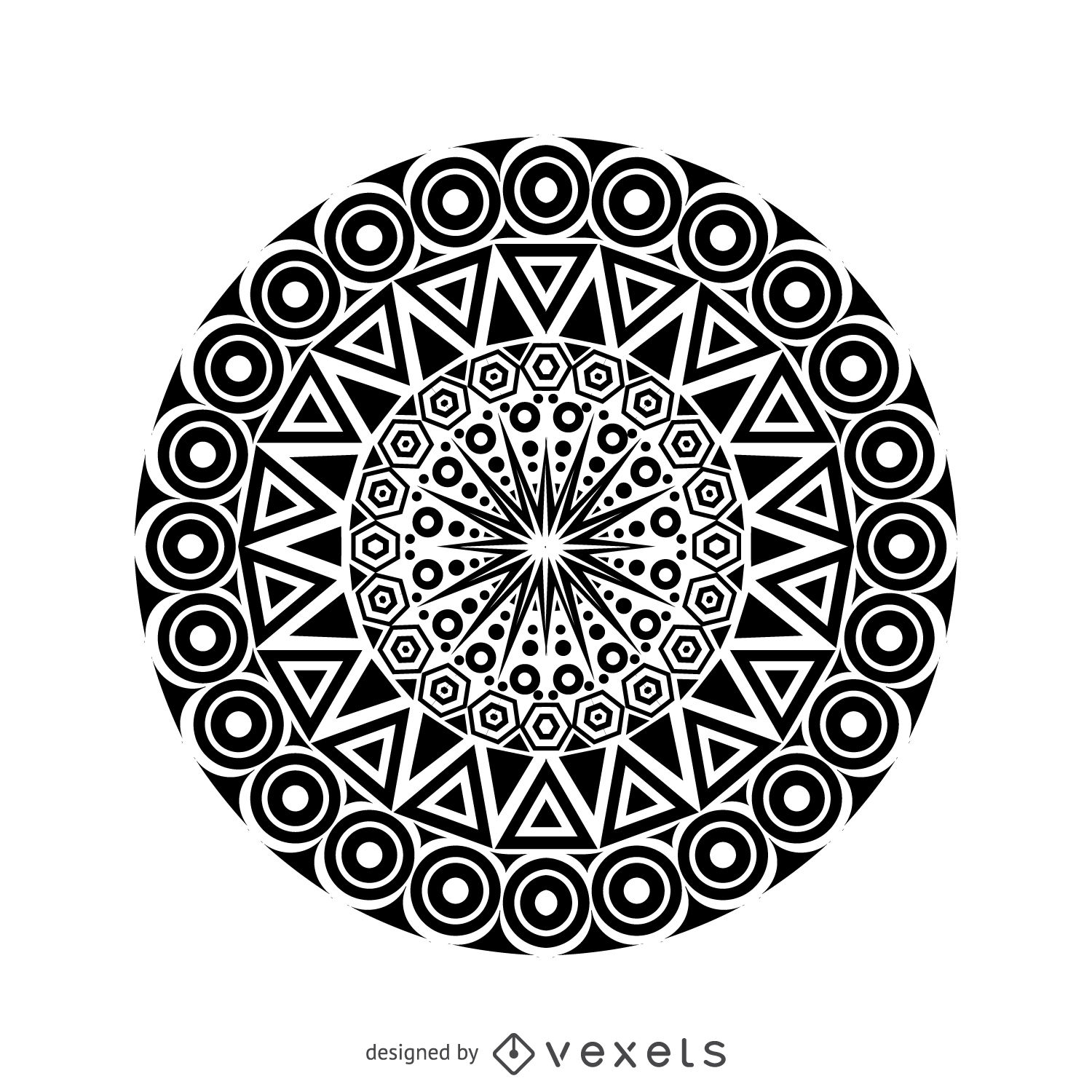 1500x1500 Tribal Mandala Design