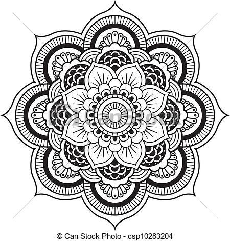 450x470 Vectors Of Henna Flower Mandala Vector Designs