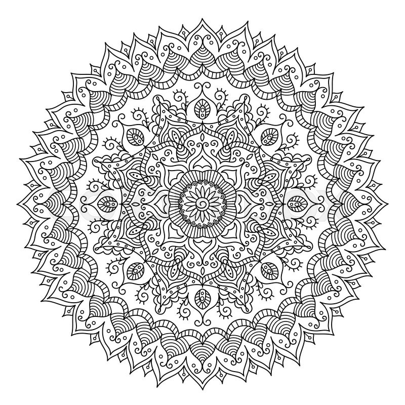 800x800 Vintage Mandala. Vector Round Ornament Tribal Pattern. Great