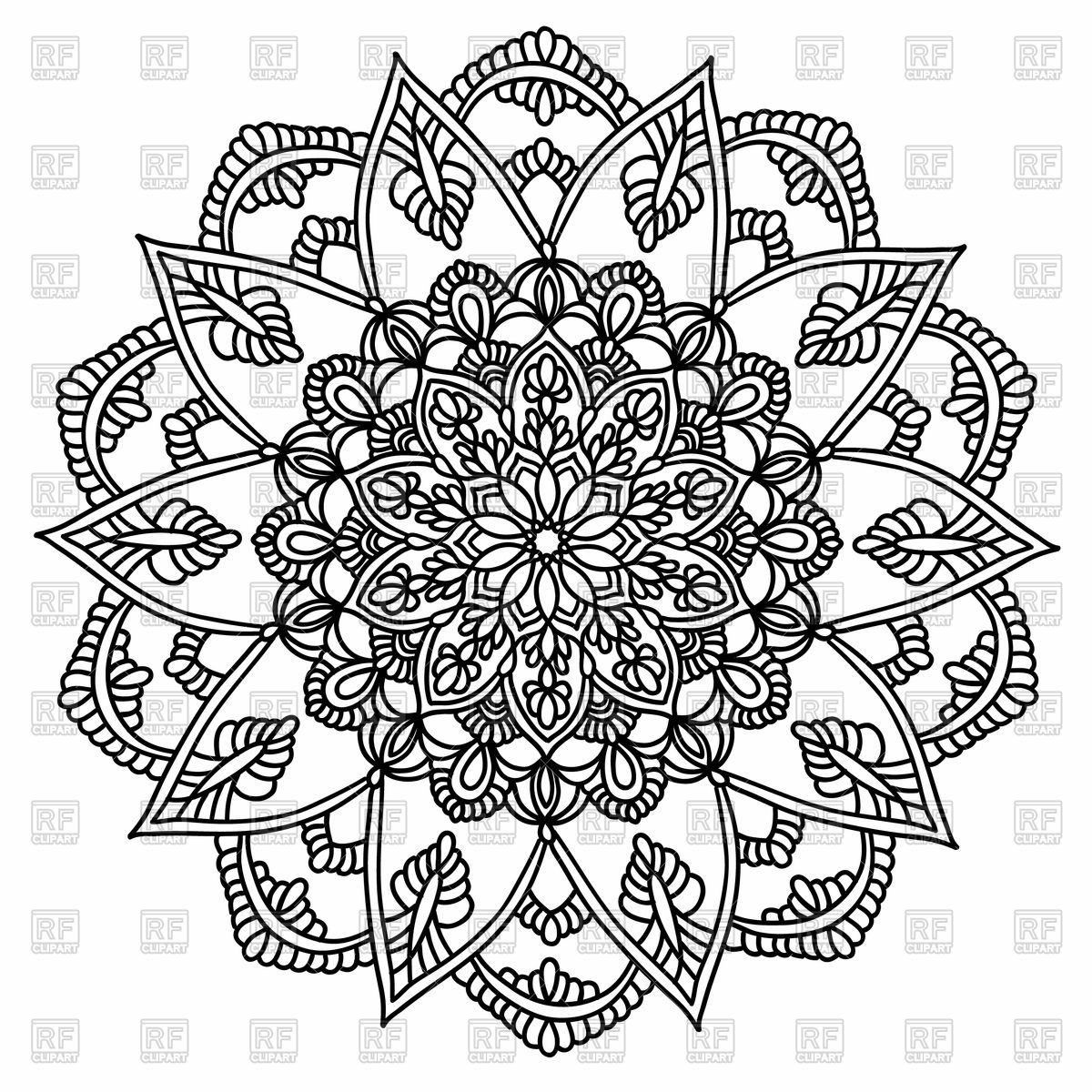 1200x1200 Ornamental Round Pattern With Floral Elements