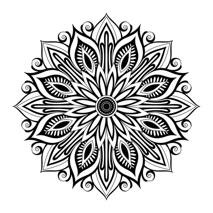 700x700 Beautiful Deco Mandala (Vector) Wall Mural We Live To