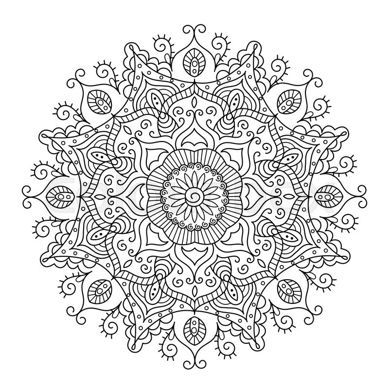 800x800 Beautiful Ethnic Mandala. Vector Round Ornament Pattern. Great