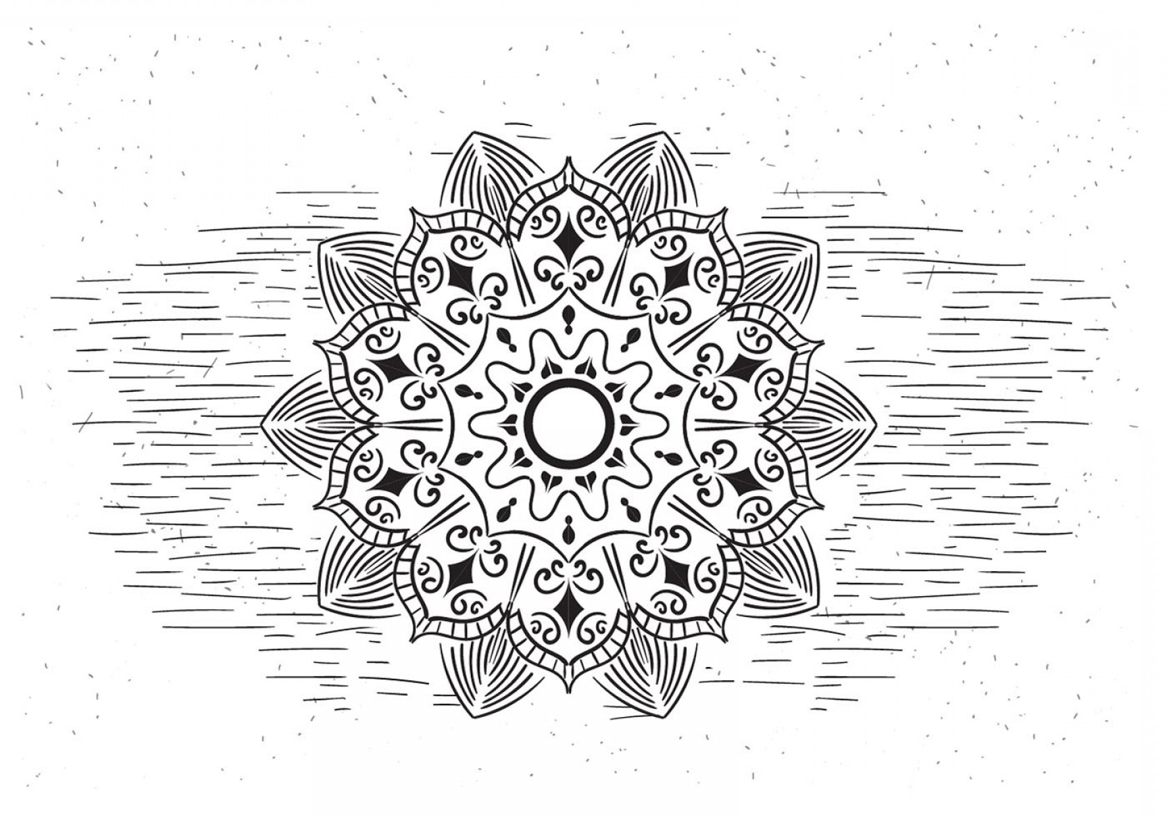 1680x1176 Free Mandala Vector Flower Illustration Geekchicpro