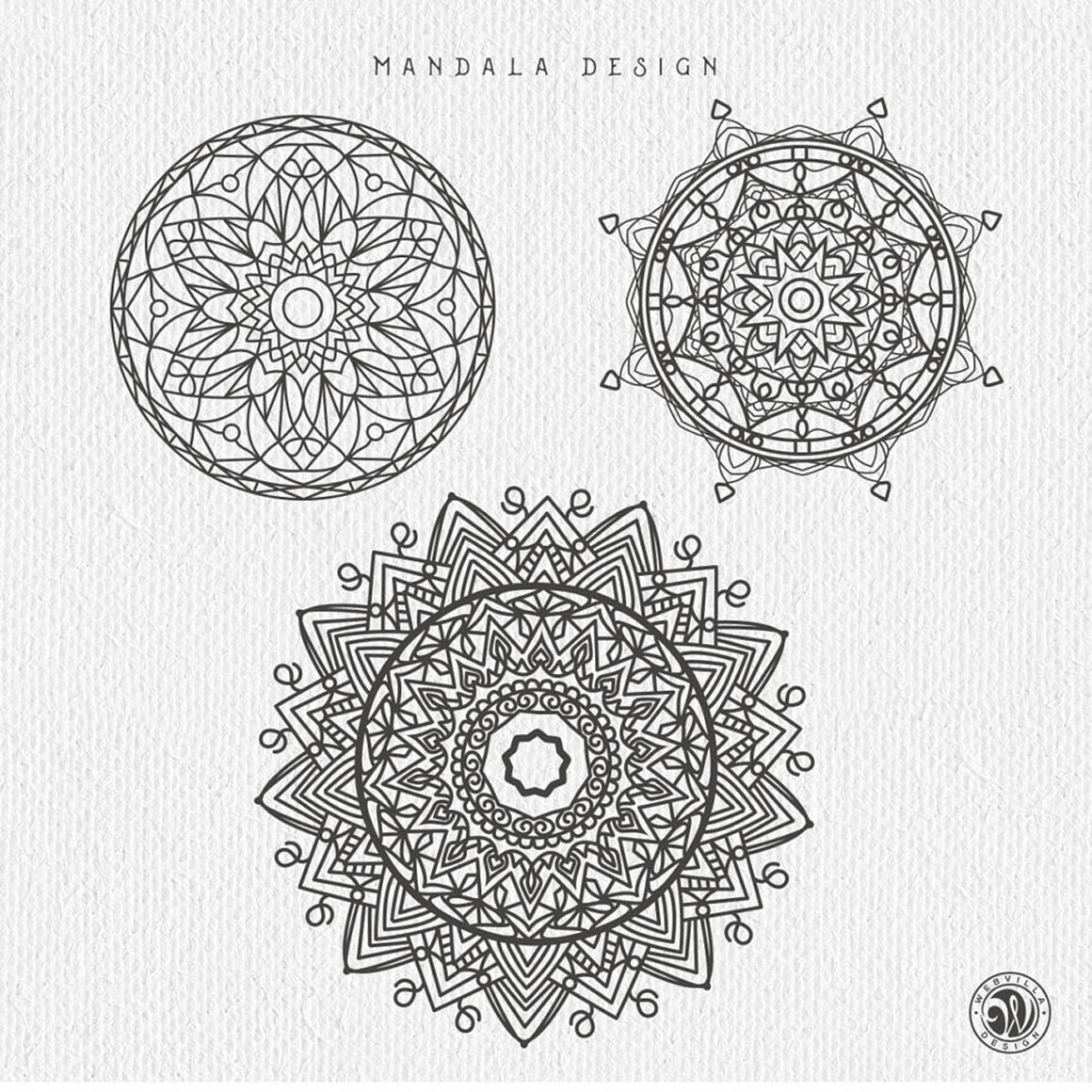 1160x1160 3 Free Mandala Vectors