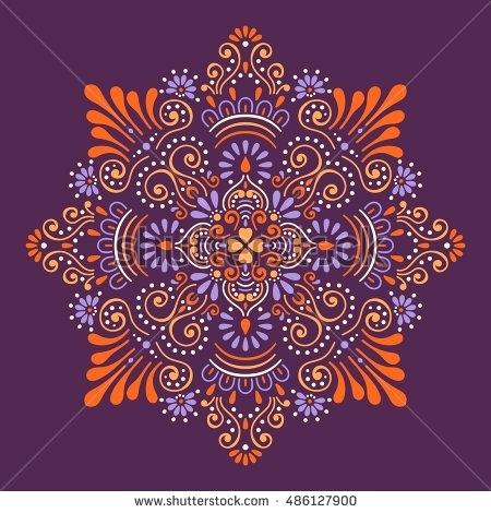 450x470 Mandala Vector Floral Flower Oriental Coloring Art Free Kuapp