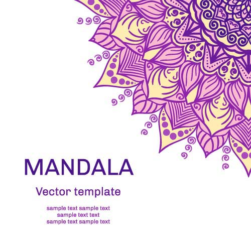 500x500 Mandala Floral Ornaments Template Vector 03