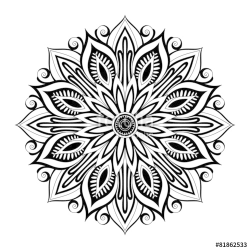 500x500 Beautiful Deco Mandala (Vector) Stock Image And Royalty Free