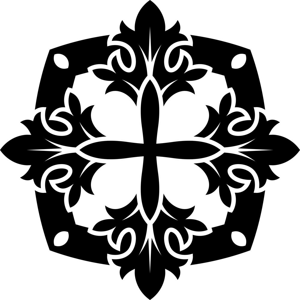 1000x1000 Black And White Mandala Vector Illustration (.ai) Vector File Free