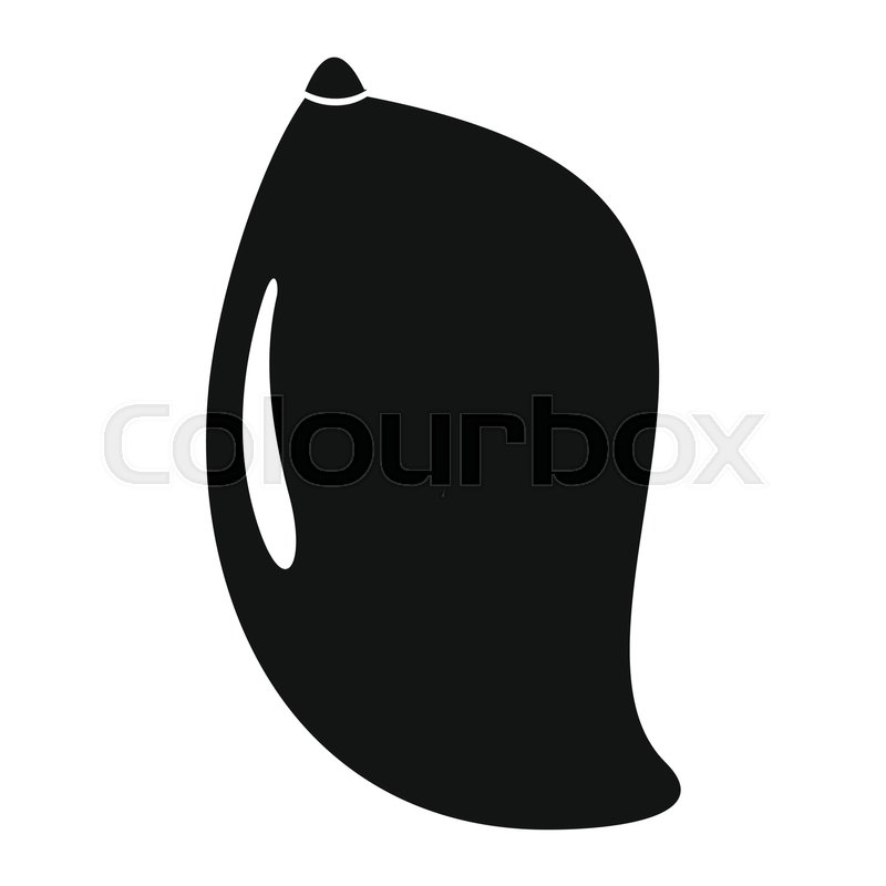 800x800 Mango In Black Simple Silhouette Style Icons Vector Illustration