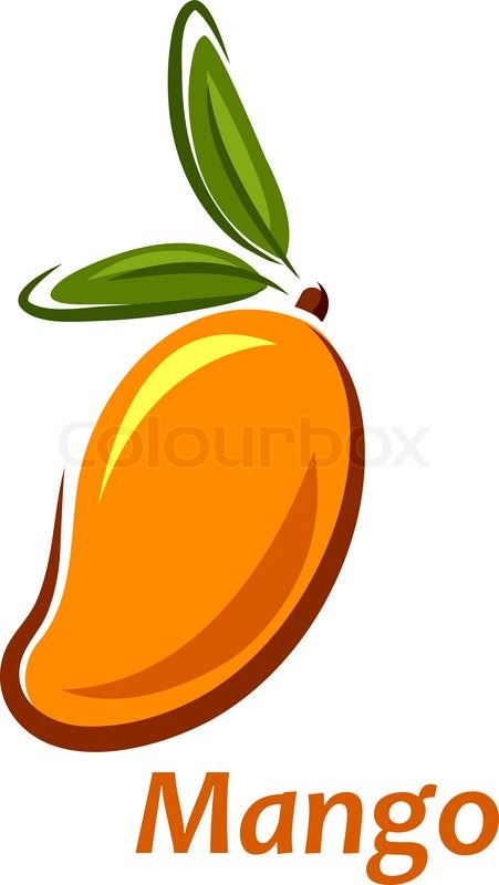 451x800 Fresh Cartoon Mango Fruit Sketch Isolated On White Background