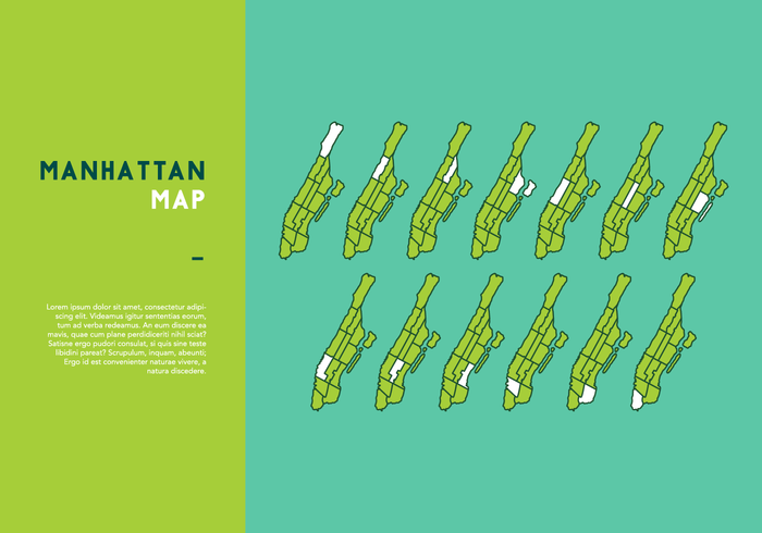 700x490 Borough Manhattan Map Vector
