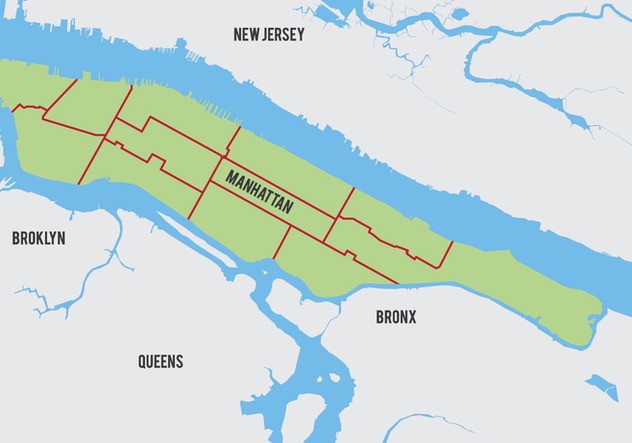 632x443 Manhattan Map Vector Free Vector Download 416279 Cannypic
