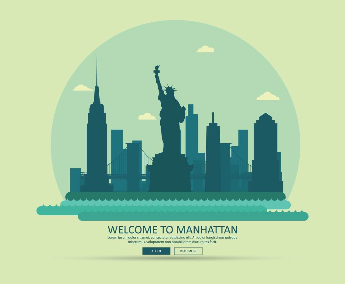 1136x936 Free Manhattan Illustration Vector Art Amp Graphics