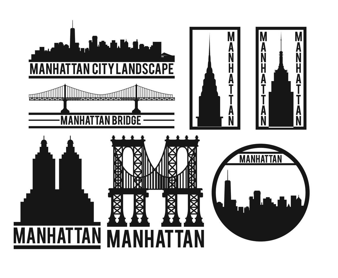 1136x936 Manhattan Vector Set Vector Art Amp Graphics
