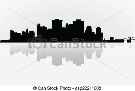 450x302 New York Manhattan Panorama, Vector Vector Clipart