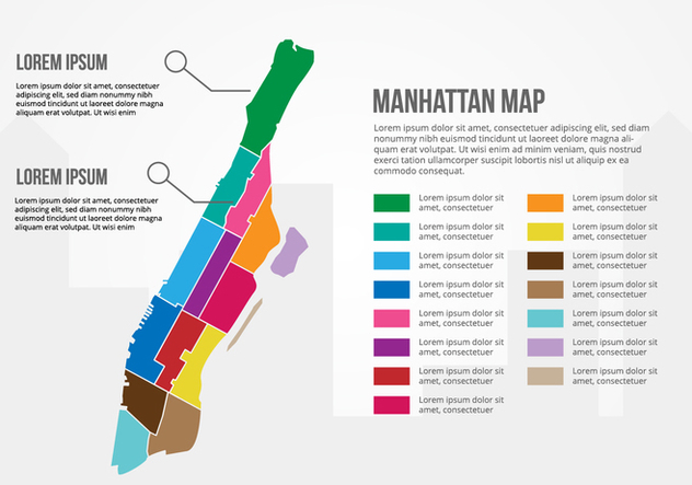 632x443 Free Manhattan Map Infographic Free Vector Download 415363 Cannypic
