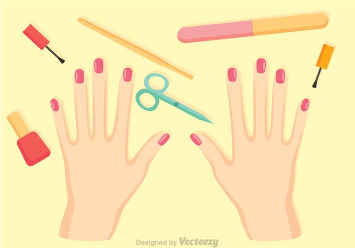 700x490 Manicure Procedure Vector
