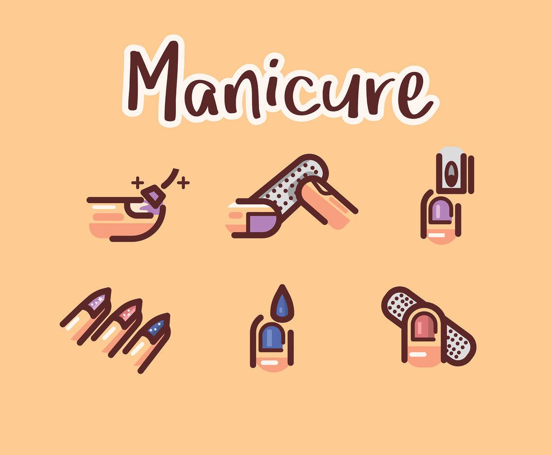 1136x936 Manicure Vector Cream Colored Background Vector Art Amp Graphics