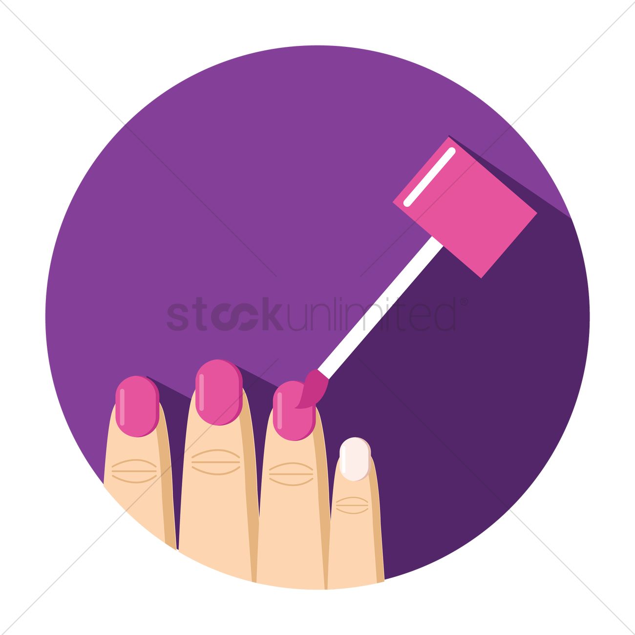 1300x1300 Manicure Vector Image