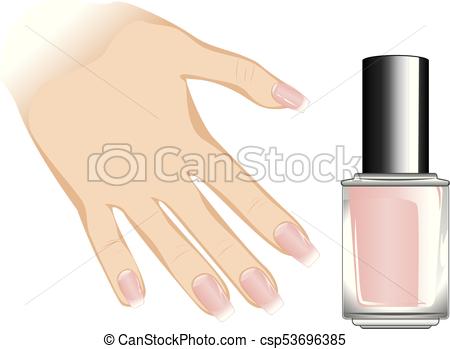 450x349 Nails With Fashion Manicure. Female Fingers With Long Nails Dyed