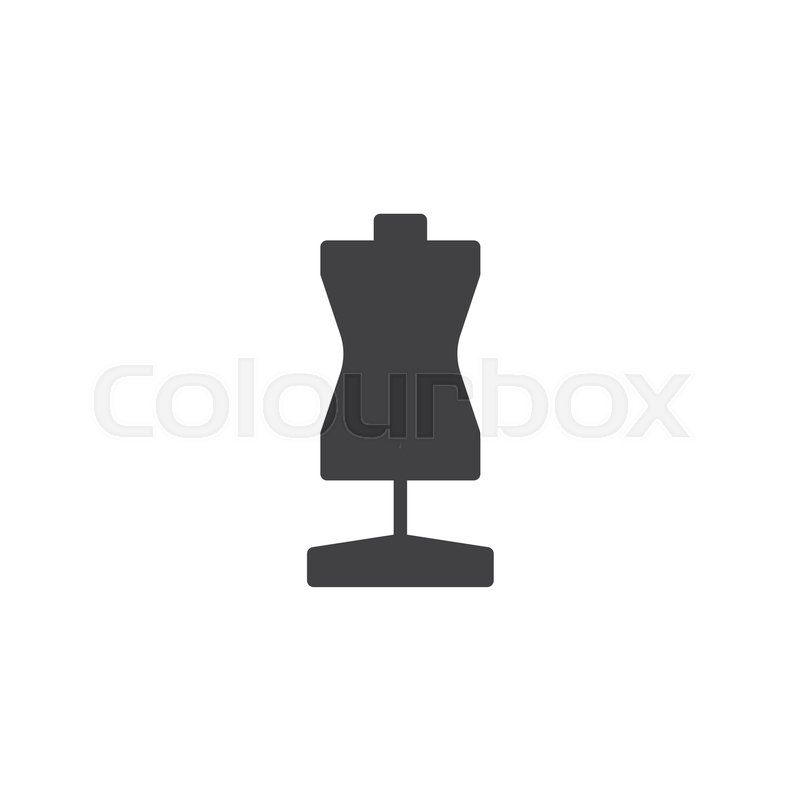 800x800 Mannequin Vector Icon. Filled Flat Sign For Mobile Concept And Web
